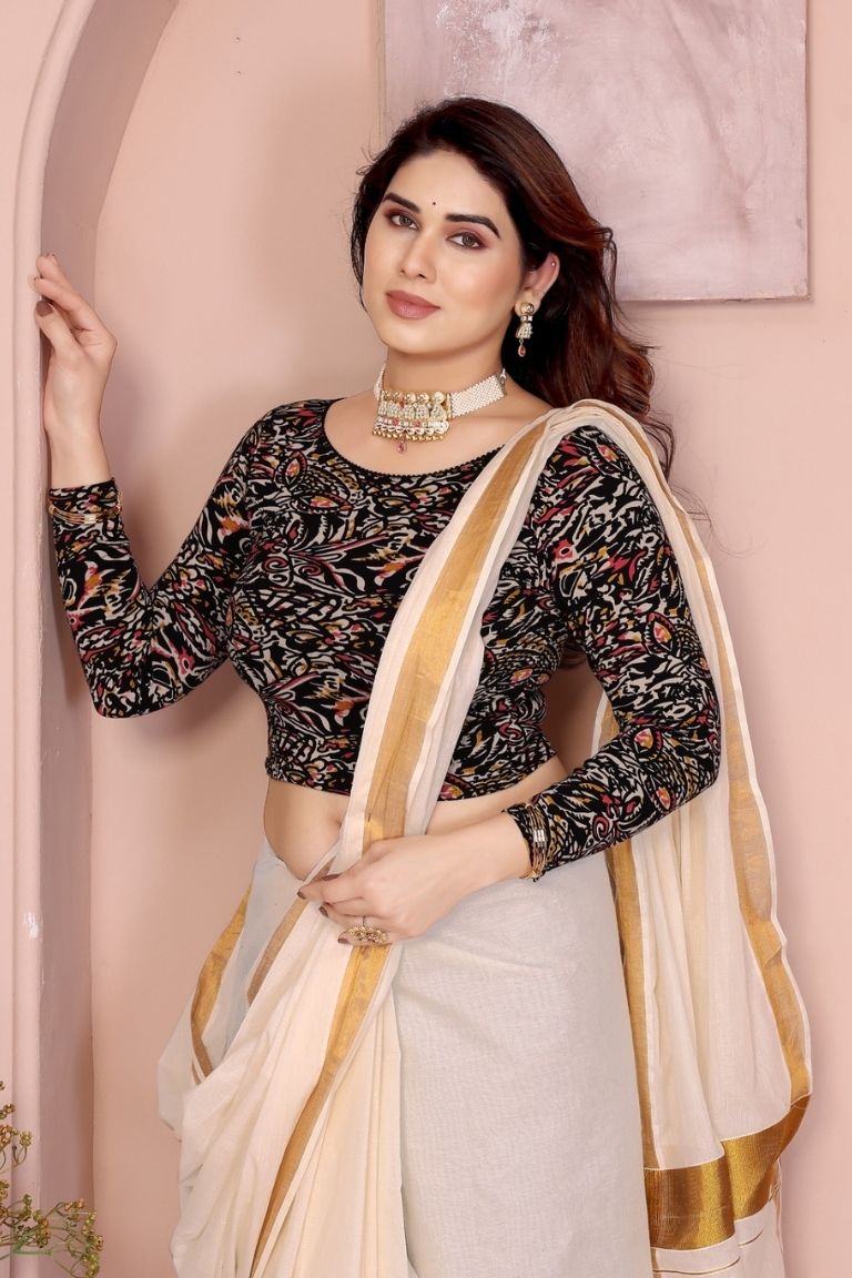 Massakali - (Kalamkari hand print) Long Sleeves BlackO